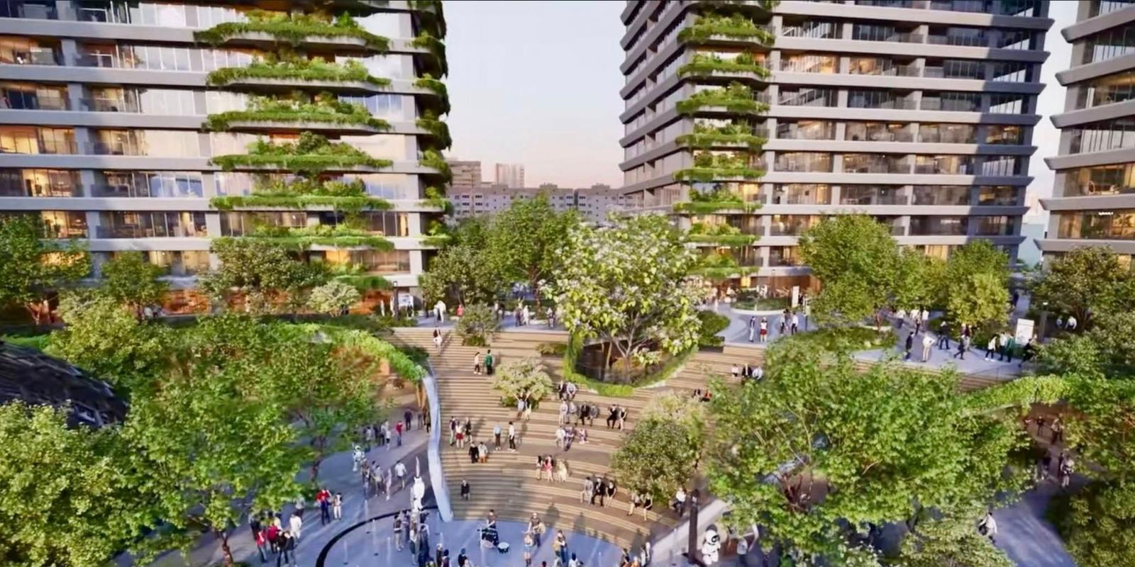 坐落於衛武營國家藝術文化中心一旁的「藝術之丘」,將成為未來最受矚目的新地標,集結複合式商辦空間、新創表演劇場,並與捷運雙線(橘線 O10/黃線 Y18)以及三井 LaLaport 鳳山店串連,打造涵蓋交通、藝文、旅宿、購物與城市綠地的全新生活場域。此外,一樓空間規劃全新表演劇場,可容納 120 至 200 名觀眾,適合各類型表演與活動,並優先提供新創劇團使用,成為青年創業與表演的夢想基地,預計於 2033 年啟用。