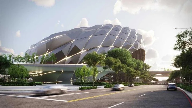 新北大巨蛋的其中一個最終基地,「樹林機五」土地面積達 12 公頃,位於捷運萬大線第二期路線的 LG18 站旁,鄰近台鐵「樹林站」與 64 號快速道路,利於未來大型活動人潮的交通疏運。一旁則有樹林秀泰影城、新北市樹林國民運動中心。從模擬示意圖來看,幾何造型的蛋體語彙透過線條分區,勾勒出未來感,完工後將帶動地方經濟發展。