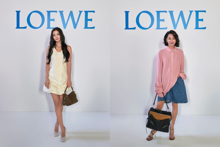 除了伸展台上，觀眾席同樣耀眼。韓國女演員金裕貞身著 Loewe 白色短洋裝現身，俐落的剪裁襯托她的甜美與自信，瞬間成為鎂光燈焦點，完美詮釋品牌所代表的輕盈優雅。