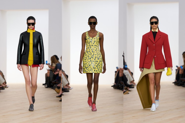 這對設計師最擅長的，就是讓日常服裝變得立體又有戲劇性。層層堆疊的防風外套、疊領襯衫與多重結構的上衣，使服裝在行走間充滿張力。