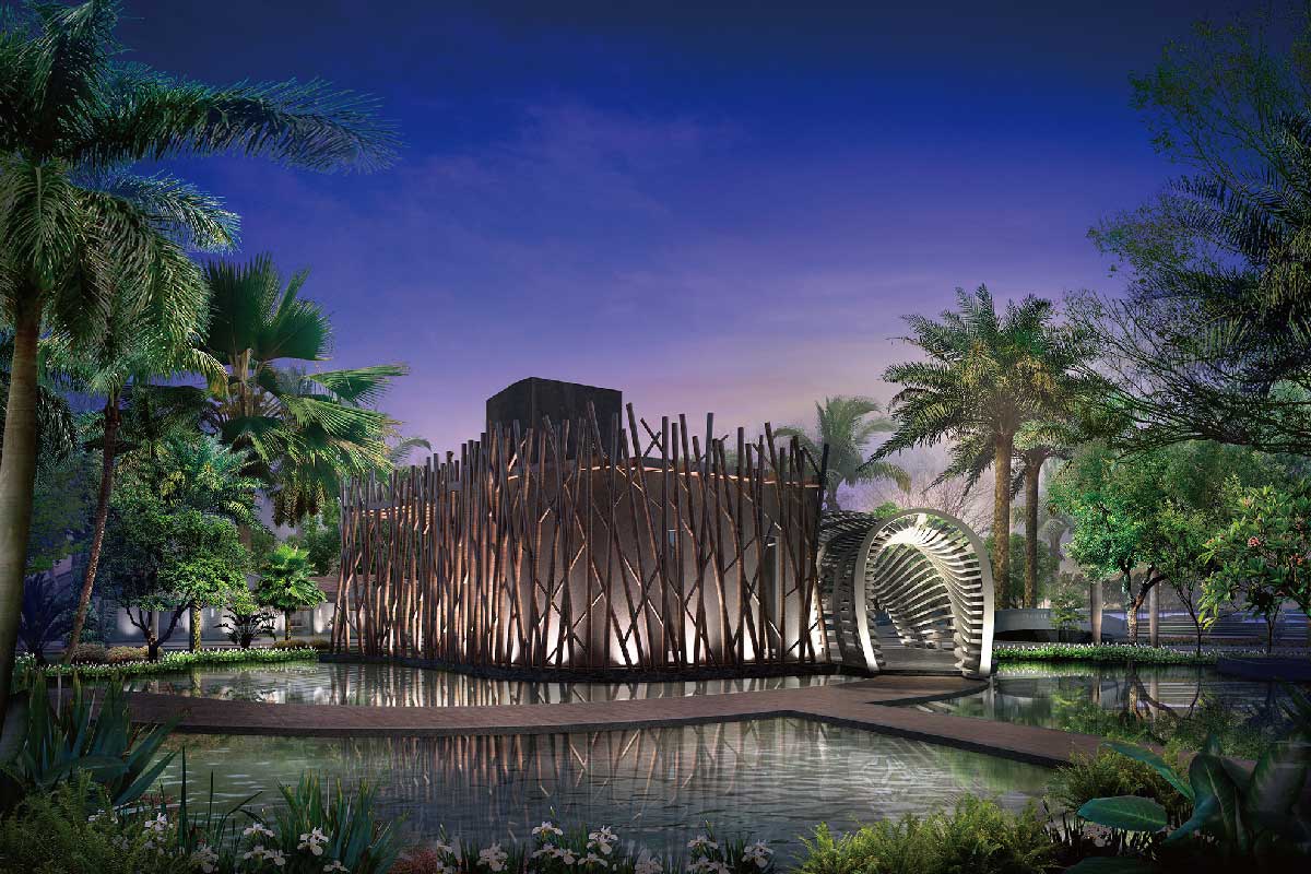 最大亮點之一,莫過於全台首座「水下美術館」。以「慢活、感受、共生」為核心理念,期望旅客不僅僅住宿一夜,更能沉浸於藝術氛圍。設計以木枝立面語彙延伸至水面,倒映出湖面景緻層次,隨時間推移,光影變化宛如一幅動態畫作,提升居住品質。建築並結合文化展演空間與書店功能,打造多元的藝術體驗。