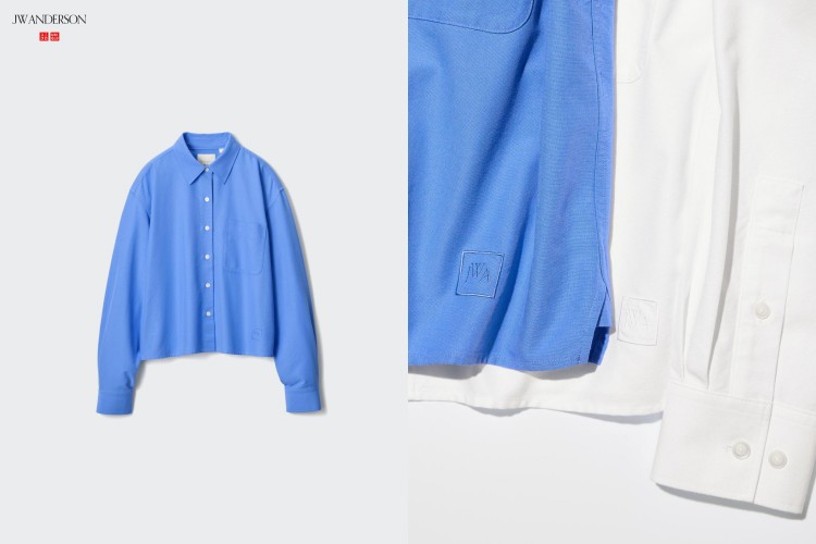 挺拔的棉質面料結構感十足，無論單穿或疊搭針織背心、外套，都能輕鬆打造層次感。可以嘗試搭配落地寬褲褲或長裙，延長比例還能呼應英倫學院風。