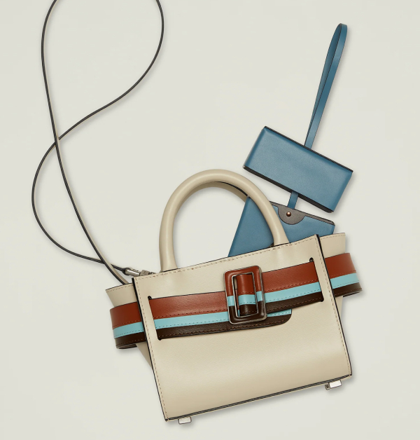 Boyy小牛皮撞色包手提肩包，約NTD 17,461