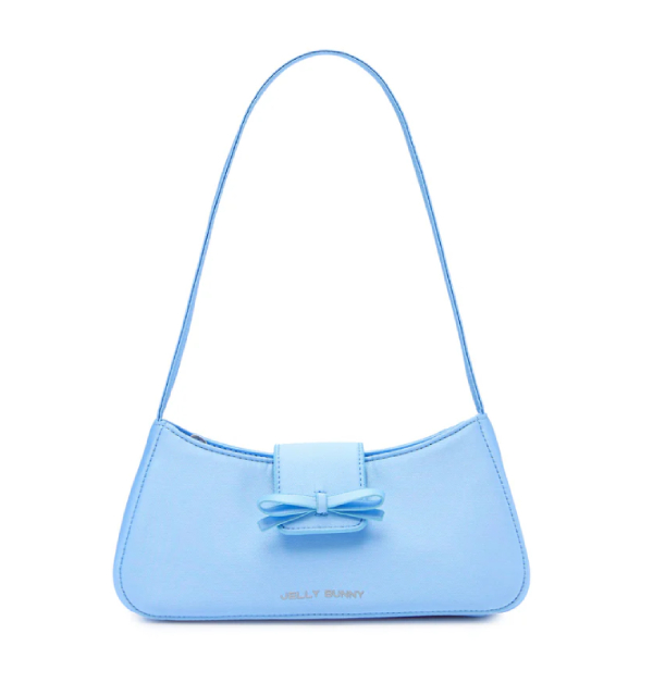 Jelly Bunny淺藍色腋下肩包，約NTD 1,130