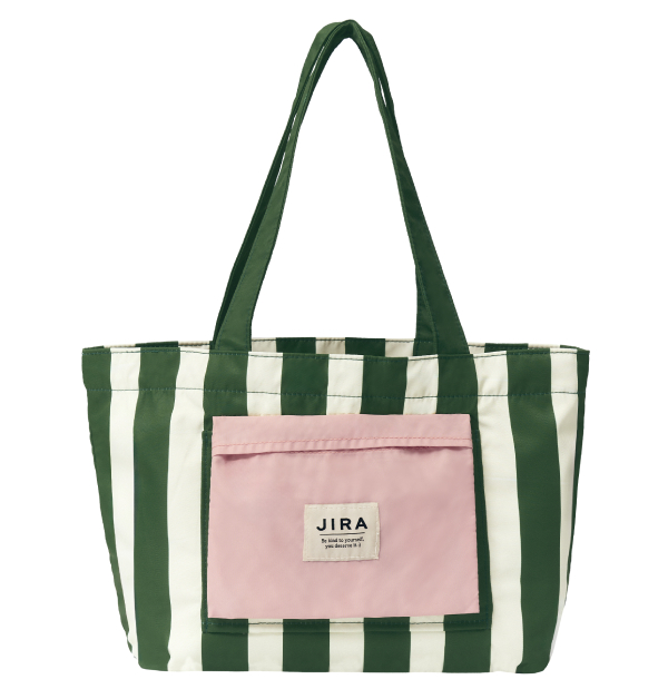 An-A-Era撞色條紋帆布托特包，約NTD 1,700