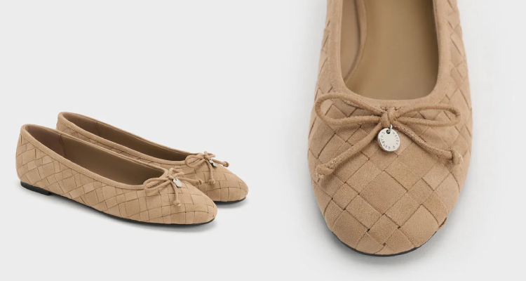 一向深受時髦女性喜愛的小CK(Charles & Keith),近日就在官網推出一款有著多種顏色選擇的麂皮質芭蕾舞鞋。從照片中,就能明顯感受到那份自然的霧面光澤與柔軟細膩的皮質觸感。