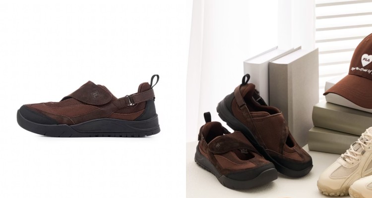 Fila以都市機能為靈感，推出這款麂皮瑪莉珍運動鞋，將登山鞋結構與休閒設計融合。鞋面選用細緻麂皮與透氣網布拼接，營造出秋冬特有的暖調層次。