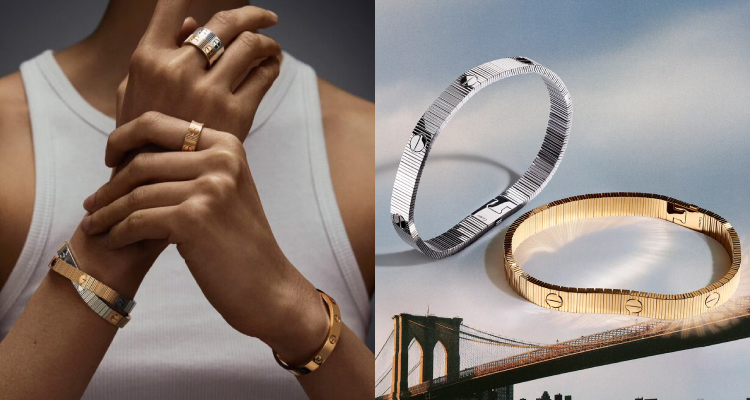 原版的「Love」手環採用硬質橢圓結構，而這次BLACKPINK的Jisoo在高雄演唱會後台自拍時佩戴的，則是品牌全新推出的延伸款—「Love Unlimited」軟鍊手環。