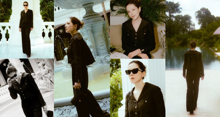 新加坡Chanel 2026 度假大秀發佈當日，瑋甯特別選了全套黑色俐落裝束作為看秀造型，在優雅中增添一絲酷感。