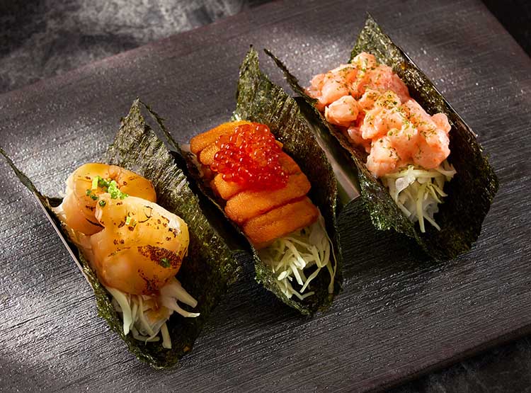 海膽鮭魚卵手捲