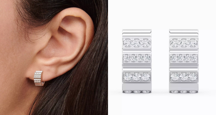 De Beers這款「RVL」系列耳環，以簡約俐落的幾何造型，將品牌經典元素巧妙融入日常配戴的設計中，既前衛又實用。