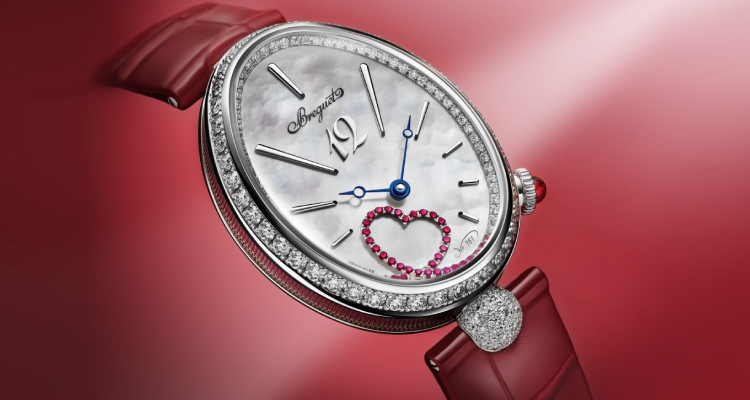 適逢農曆新年與情人節交會之際，身為歷史最悠久的經典腕錶品牌之一，Breguet特別推出情人節限量時計「Reine de Naples」，以細膩的手工寶石鑲嵌工藝，為新年增添喜氣與祝福。