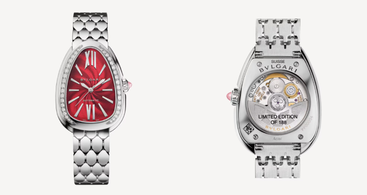 迎接新年之際，Bvlgari推出了一款宛如紅寶石般光澤的扭索紋錶盤新作「Serpenti Seduttori」。這款特別版腕錶，以難以抗拒的紅色魅力、神秘氣息與現代華麗風格，致敬農曆馬年的自由與優雅精神。