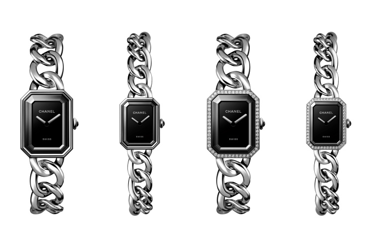 Gourmette Chain 捨棄皮革，改以全金屬鍊帶呈現 Première 的另一面。精鋼鍊節帶來俐落節奏，黑色錶盤則維持系列一貫的冷靜。大型與小型尺寸、鑲鑽與否的選擇，讓這個系列在中性與優雅之間取得平衡。它像一件剪裁精準的西服，無須靠浮誇的裝飾取勝，而是以結構好好說話。對偏好都會感、俐落穿搭的女性而言，此款非常推薦。
