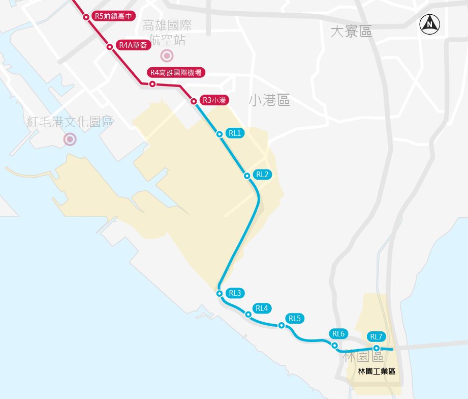籌備多時的高雄捷運「紅線延伸林園線」（又稱「小港林園線」），近日已完成全線發包，持續施工中。這是一條全新的高雄捷運路線，起點位於紅線 R3「小港站」，並持續向南延伸，沿途經過沿海二路、沿海三路、中門路、沿海路四段及沿海路二段，最終抵達林園產業園區，進一步提升林園往返高雄市區的交通便利性。