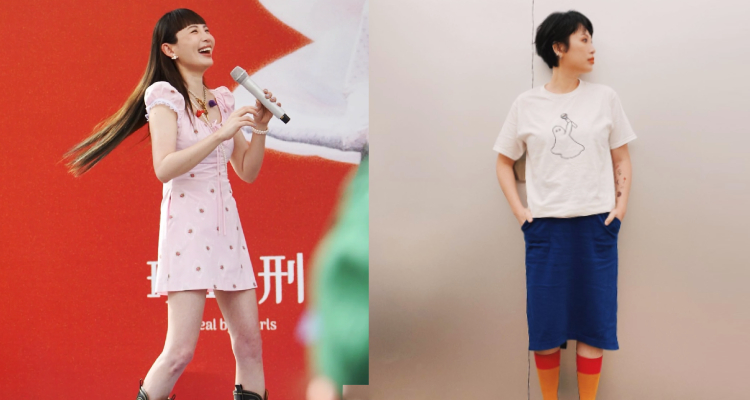 她的減齡穿搭祕訣之一，是在整體簡約的造型中巧妙加入一點童趣元素，例如：插畫T恤、可愛圖樣的襪子，或是帶有公主袖的小洋裝。