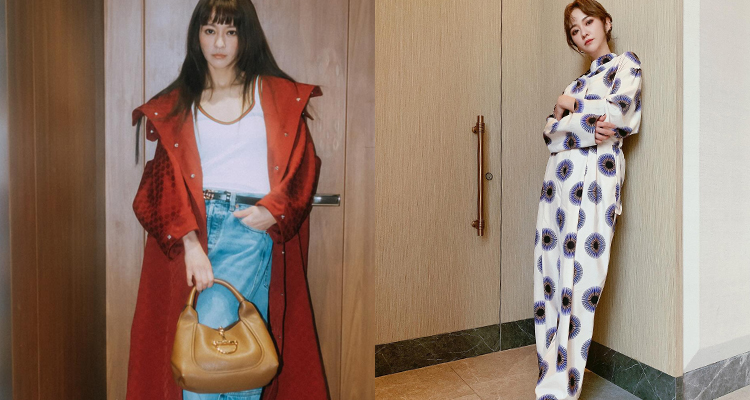 陳意涵在穿搭上，也不吝於嘗試大膽的撞色組合，例如以鮮紅色的大罩衫作為視覺亮點，內搭同樣明亮的白色上衣，或搭配經典的藍色牛仔褲，在強烈色彩與日常單品之間取得平衡。