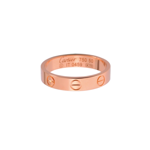 Cartier Love系列玫瑰金戒指,29,500元。