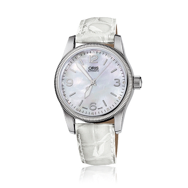 Oris 大錶冠仕女機械鑽錶,40,800元。