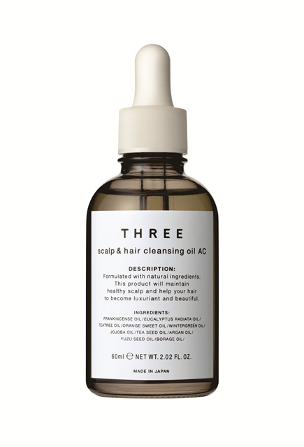 THREE 舒活頭皮淨化晶油,60ml,1,400元。