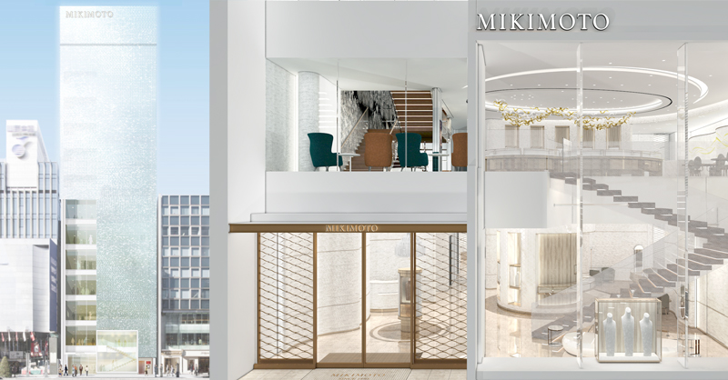 MIKIMOTO全新開幕的銀座四丁目本店,由知名建築大師內藤廣先生操刀,從海面上波光粼粼的迷人模樣汲取靈感,透過超過4萬片玻璃磚,打造出銀座新地標。