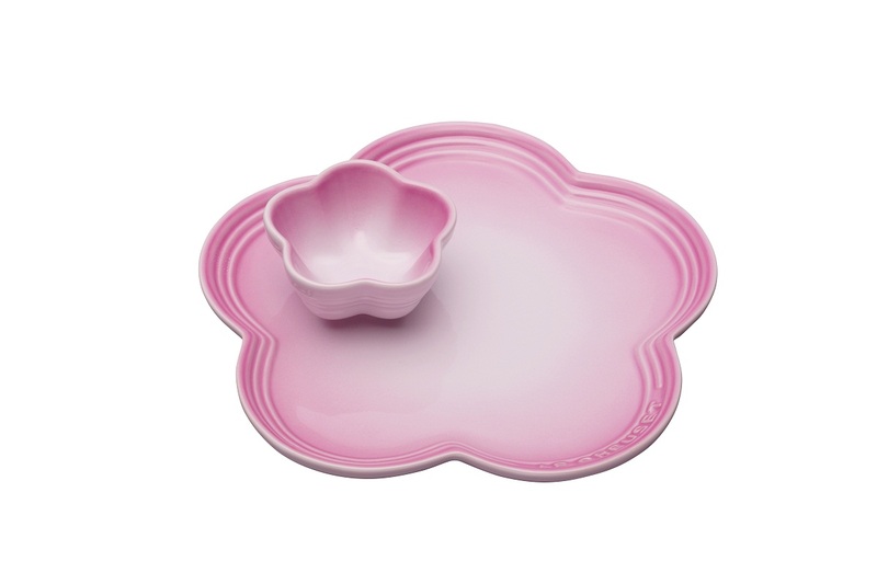 LE CREUSET 瓷器花型碗盤組(綻放粉)原價2380元