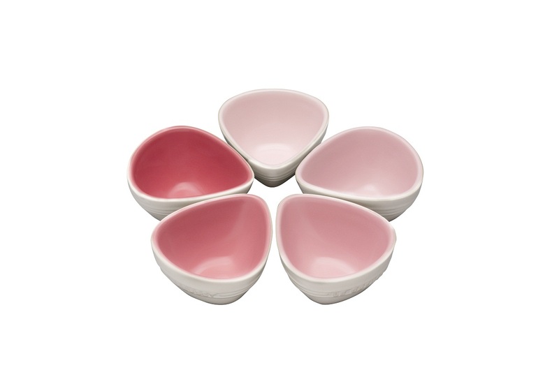 LE CREUSET 瓷器花瓣點心盤組5入