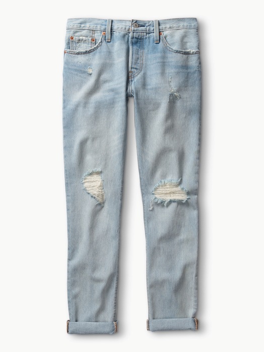 Levi’s破壞設計反摺丹寧褲,價格電洽