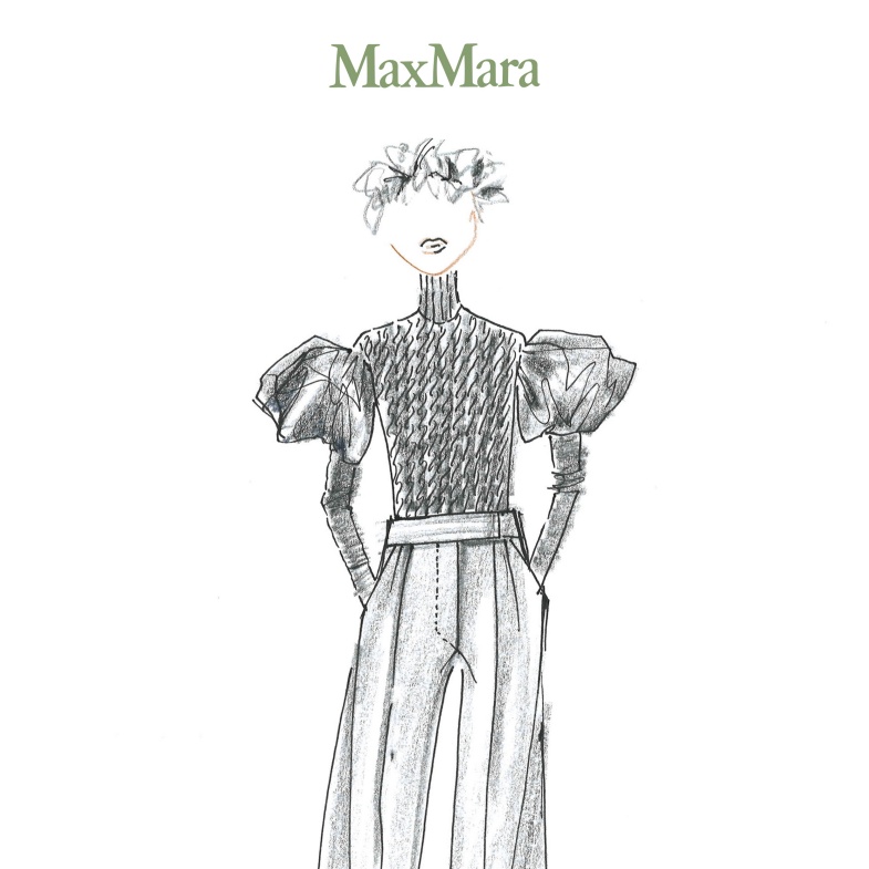 Max Mara 2024早春系列：花卉圖騰、羊腿袖、及踝半身裙…等設計，蘊藏北歐仲夏節的美好寓意！
